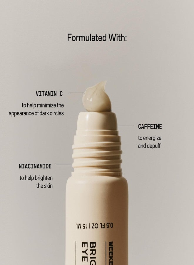 Versed Weekend Glow Eye Gel - Caffeine Under Eye Cream for Dark Circles - Vitamin C Treatment for Dark Spots, Wrinkles & Bags for Under Eyes - (.5 oz) - Image 4